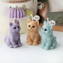 3D Mini Kitten Silicone Candle Mold Cute Standing And Sitting Cat Aromatherapy Handmade Beeswax Mould Animal Themed Polymer Clay Soap Craft DIY Tool For Home Decoration Art Supplies Unique Gifts