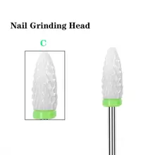 5件套专业陶瓷美甲钻头套装，无异味美甲修脚工具，适用于电动打磨机 - 彩色 - 查看 4