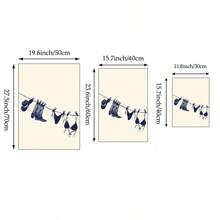 Tranh treo tường hình bikini màu xanh hải quân, tranh in hình cô gái miền biển, tranh trang trí tường bikini, tranh chủ đề đại dương, thích hợp cho phòng ngủ, phòng khách hoặc ký túc xá, quà tặng cho phái nữ, có khung hoặc không khung. - Nhiều màu - Xem 7