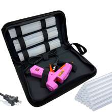 30W Hot Melt Glue Gun Kit With 30pcs 0.27x5.9 Inches (7x150mm) Glue Gun Stick For School Crafts DIY Arts And Quick Home Repairs - Pink Orange - 查看 1