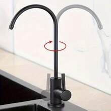 Stainless Steel Kitchen Water Purifier, Single Cooling Rotatable Water Purifier, Direct Drinking Water Faucet Shower Filter - Black - View 5