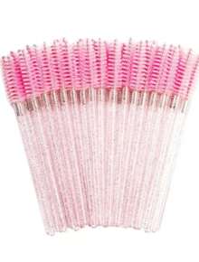 Kit 50 Disposable Eyelash And Eyebrow Brushes Random Color - Multicolor - View 1