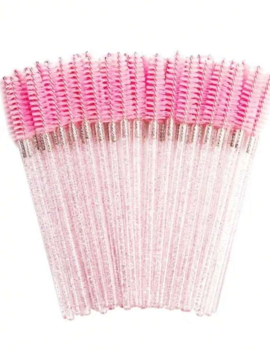 Kit 50 Disposable Eyelash And Eyebrow Brushes Random Color - Multicolor - View 1