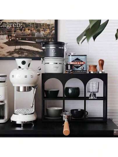 Acrylic Cup Holder, Light Luxury Desktop Storage Rack, Multi-Layer Storage Display Rack, Ins-Style Dressing Table Cosmetic Storage Box, High-End Arch-Shaped Storage Rack, Ins-Style Storage Rack, Black Iron Desktop Cup Holder, Acrylic Mug Holder, Multi-Layer Cup Display Rack, Iron Arch-Shaped Cup Holder, Milk Tea Color Entrance Storage Rack, Living Room Desktop Storage Rack