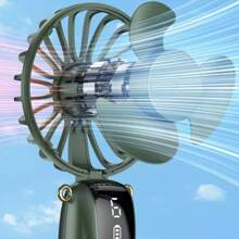 USB Rechargeable Silent Fan For Summer Gift, Multipurpose 6-Speed Handheld Fan With Display, Summer Cooling,Portable 180-Degree Foldable, With Cell Phone Holder Function,With Aromatherapy Function, Suitable For Office, Outdoor Travel, Family Daily.