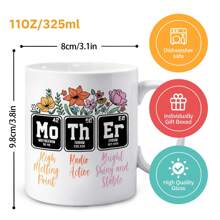 1 件，11 盎司 MOTHER 创意原创母亲节马克杯、水杯、咖啡杯，送给特别的人的礼物，带有独特文字的时尚马克杯，适合妈妈、奶奶、生日礼物、乔迁必备品，非常适合办公室/学生使用 - 白色 - 查看 6