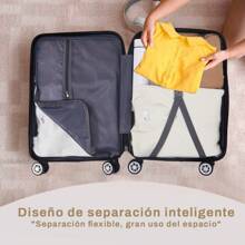 Set Juego 2 maletas Rigidas 18+20pulgadas Tsa Candado Maleta - Morado - Ver 4