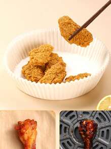 Round Air Fryer Paper Sheets, Oil Absorption Pad For Baking, Silicone Oiled Paper Discs, Foil Round Liners For Home Electric Oven And Bowl