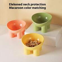 2 件装猫/狗爱好者礼物和狗/猫妈妈爱宠物高脚碗，保护颈椎，猫爱好者和猫妈妈爱食物和水碗，防溢，颜色随机 - 彩色 - 查看 11