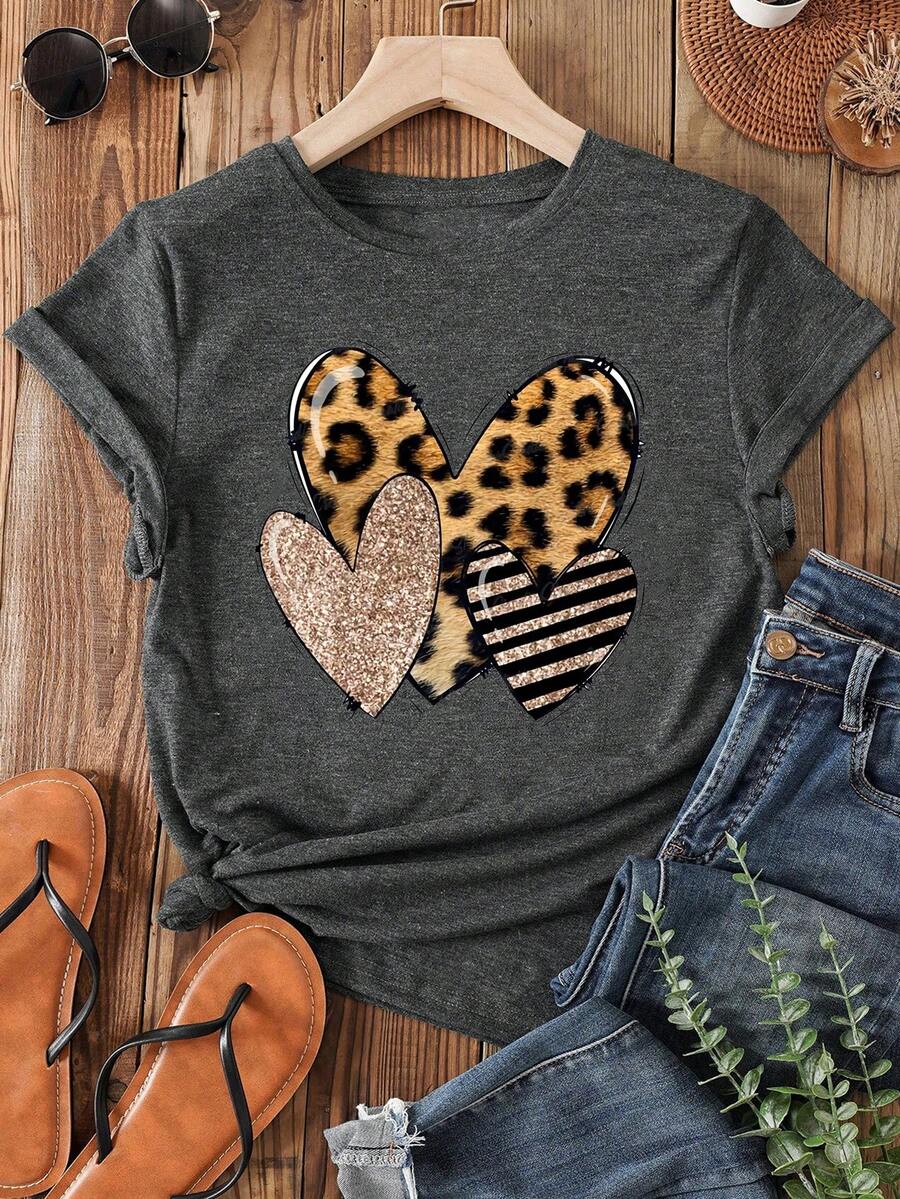 I Am Drippin Letters Print T Shirts For Women - Dark Grey - View 1