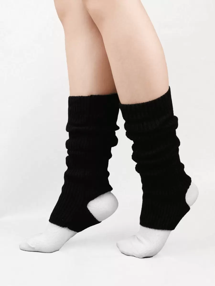 1双女士秋冬针织腿套，踝部腿套，适合JK风格、学院风、芭蕾舞等场合，舒适保暖