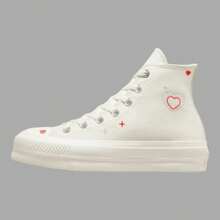 Tenis Converse Ctas Blanco/Corazones Para Mujer Casual - Blanco - Ver 2
