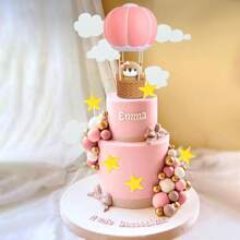 ROARING GOOD TIME RGT Bear Cake Decoration Gold Balls Cake Topper Hot Air Balloons Bears Cake Cake Decoration Birthday Cake Decoration