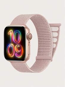 运动型表带,兼容男女款 ,尺寸:40mm、41mm、38mm、42mm、46mm、44mm、45mm、49mm;编织弹力尼龙表带,兼容 Series 11、10、9、8、7、6、5、4、3、2、1、SE、Ultra、3、2、1。 - 粉砂色 - 查看 12