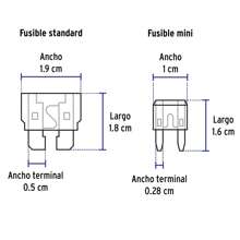 TRUPER Juego de fusibles automotrices estándar y mini, 300 pz - Multicolor - Ver 6