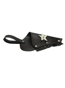 1 件 PU 皮革铆钉工艺派对角色扮演舞台服装道具配件、街头狂欢节舞蹈表演牛仔角色扮演枪套、圣诞节和万圣节服装道具礼物 - A - 查看 3