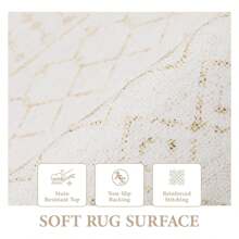 Runner Rug 2x7 Boho Geometric Area Rug: Washable Kitchen Rug Entryway Rug, Soft Non Slip Moroccan Long Hallway Rug For Bedroom Bathroom Laundry Entryway Staircase FoyerGeometric Beige, 2'X7' - Multicolor - View 4