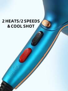 LAC 2200W Professional Ionic Hair Dryer Fast Drying Blow Dryer With Hot & Cold Air Settings, Powerful Low Noise Hair Styling Tool For Home & Salon Use, Lightweight Design, 3 Colors Available - EU C Type Plug(220-240V) - View 8