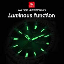 OLEVS Original Luxusmarken-Uhr für Herren, wasserdicht, Edelstahl, klassisch-Lässig, Quarz-Armbanduhr, Business-Datum-Woche, Herren-Uhr, Geschenk