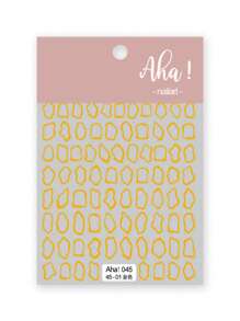 1sheet Asymmetric Stripe Pattern Nail Art Sticker Nail Stickers DIY Nails Nail Supplies - Gold - View 3