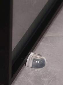 1pc/2pcs Clear Door Stop, Simple Clear Silicone Shaped Door Stop Holder For Household - Clear - View 1