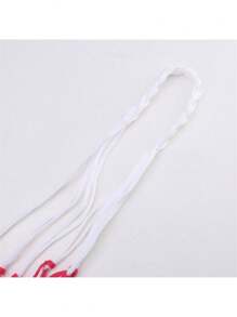 Portable Carry Net Bag Balls Volleyball Outdoor Standard Nylon Thread Soccer Basketball Hoop Mesh Net - Red and White - View 4