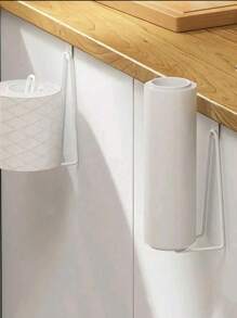 1 pieza Soporte de pared para papel higiénico, dispensador de papel higiénico, estante para toallas de papel en la puerta del gabinete del baño sin perforaciones, estante para zapatos, estante para secar zapatos