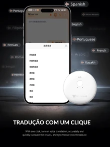 Tradutor Inteligente Ai102 Bluetooth Com Aplicativo De Gravação De Transações Em Tempo Real - Aleatorio - Visão 6
