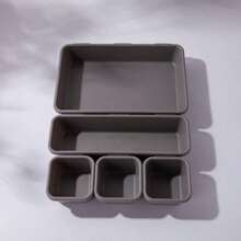 Juego de 8 cajas de almacenamiento para cajón (3 tamaños), material ligero, organizador de lapiceros de escritorio, organizador de maquillaje, cajas de almacenamiento misceláneas para cocina y baño, estuche para lápices, bolsa para lápices, mochila escolar