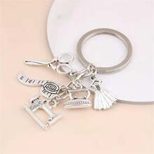 1 Piece Sewing Machine Scissors Iron Dress Tape Measure Accessories Combination Keychain Mother's Day DIY Jewelry Gift - Multicolor - View 2