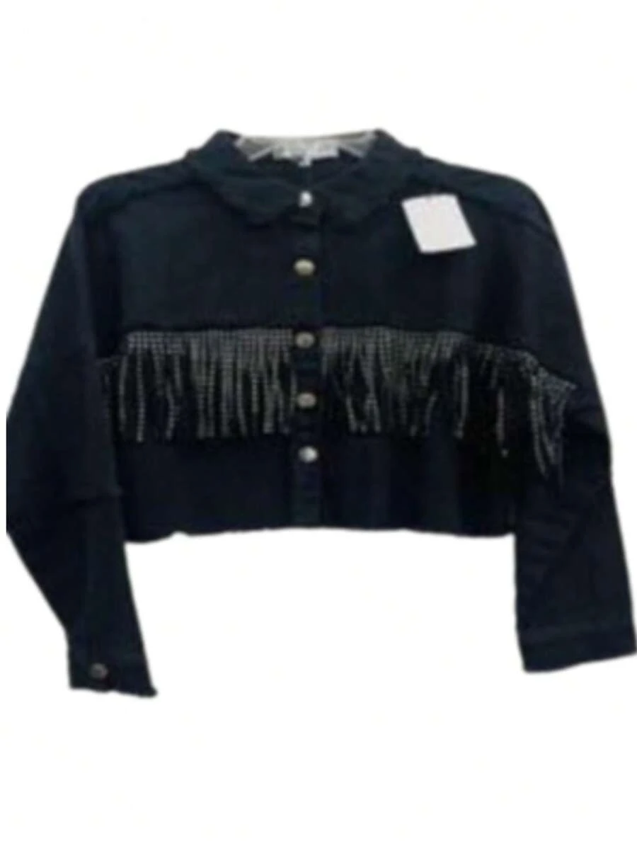 CHAMARRA CON BARBAS - Negro - Ver 1