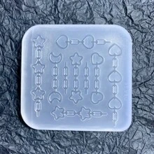 Heart & Star Chain DIY Accessories, Resin Casting Mold, Silicone Mold Accessories, Resin Liquid Mold, Resin Keychain, Silicone Mold, Resin