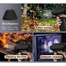 1PC Compressed Air Dust Collector -3 Adjustable 10000RPM, Portable Multi-Function Vacuum Cleaner, Can Be Used For Dust, Dust Blowing, Electric Air Dust Collector With LED Lights, Rechargeable Cordless Air Blower For Keyboard Electronic Equipment Cleaning. Replace The Compressed Air Tank