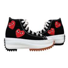 Black Platform Tennis Shoes With Hearts - Fashion And Style - 黑色 - 查看 5