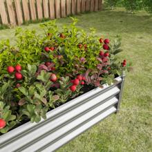 Raised Garden Bed Outdoor, 4*2*1ft Metal Planter Box, Rectangle Planter Beds For Plants, Vegetables, And Flowers. - Silver - View 6