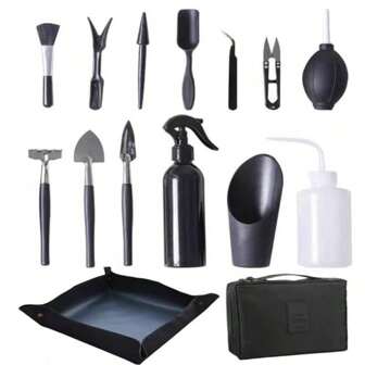 黑色系列多肉植物工具园艺工具套装室内种植和盆栽移栽园艺套装