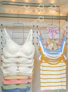 1 件悬挂式胸罩肩带收纳架、多层吊带背心、运动胸罩、围巾衣架 - 彩色 - 查看 8