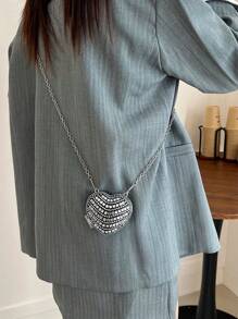 1PC Girls Mini Messenger Bag, Fashion Diamond Handmade Bag Messenger Bag New European And American Retro Popular Lipstick Bag Love Messenger Bag, Suitable For Middle School Students And Teenagers, Going Out Shopping, Travel Daily Match, Suitable For Shopping Daily Use. - Multicolor - View 9