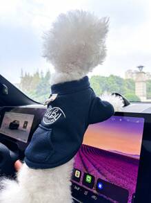 1 件宠物服装套装，适合小型犬和猫，时尚可爱的户外夹克 - 海军蓝 - 彩色 - 查看 6
