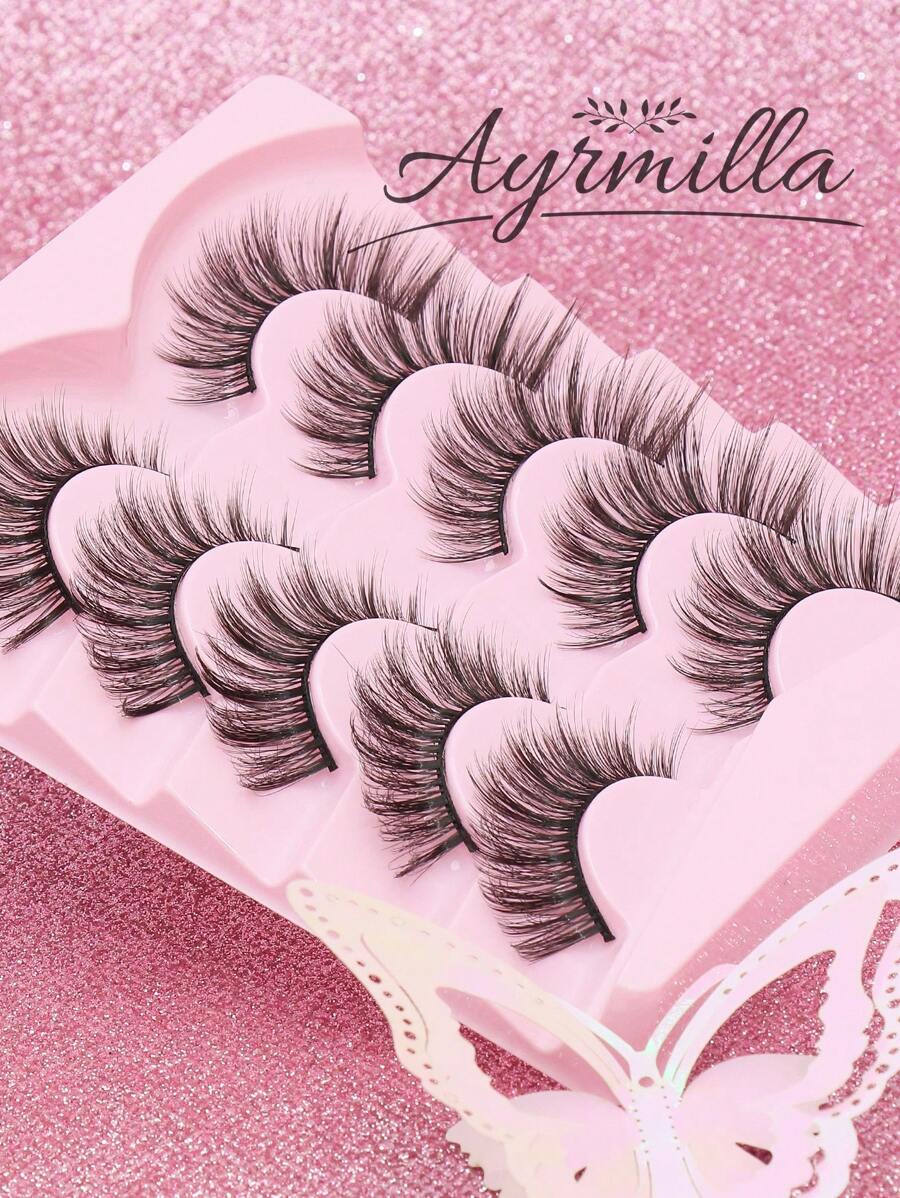 5 Pairs Of 3D Mink False Eyelashes Naturally Fluffy Wear A Comfortable, Full-Length False Eyelash For Your Daily Commute To Work - Natural Lashes - View 1