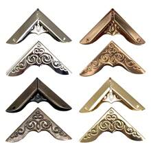 80Pcs Vintage Metal Book Corner,Decorative Protector Cover For Gift Box, Book, 4 Color Scrapbook Album Notebook Folder Corner Decorative Frame Angle Protector Covers
