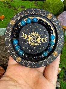 Guardian Bracelet Blue Apatite Beaded Bracelet For Men Women Daily Wear Protection And Grounding Crystal Jewelry Gift - Multicolor - View 4