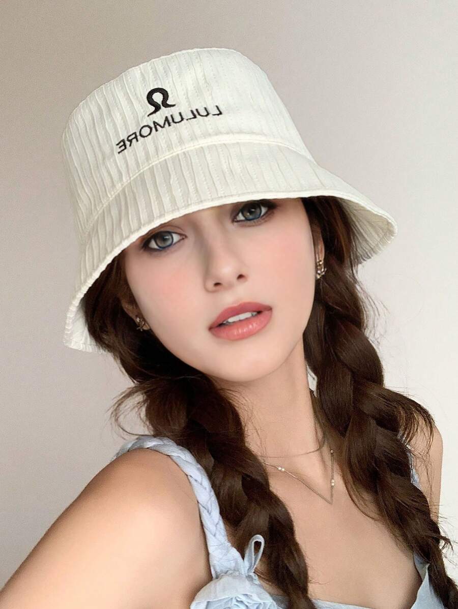 1pc Women's Summer Solid Color Bucket Hat, Casual Leisure Party Street Bucket Hat, Spring Summer Thin Breathable Sunshade Hat, Minimalist Elegant Suitable For Daily Wear, Travelling, Shopping - A - View 1