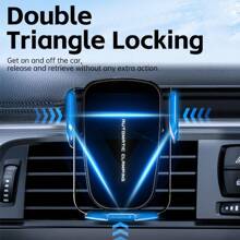 Car Phone Holder 2025 Upgraded Car Vent Phone Holder Clip Cell Phone Car Hands-Free Holder Truck Mount Vent Cradle Compatible With Iphone 16 Android, Black