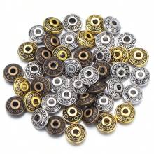 50pcs/Pack Retro Metallic Spacer Beads, 6.5mm Gold, Silver, Bronze Color, Elegant Handmade Jewelry Making DIY Supplies, Suitable For Bracelet, Necklace, Accessory, Pendant, Wholesale Beads