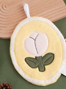 1pc Cute Kitchen Dish Towel, Absorbent Soft Hanging Hand Towel, Thickened Small Cleaning Rag,School,Back To School,Travel,Travel Essentials,Home Essentials,Towel,Skin Care - Multicolor - View 13