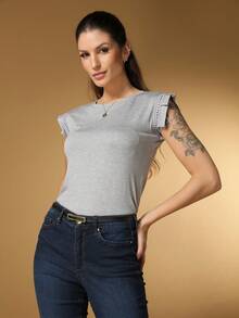 Women T-Shirts - 灰色 - 查看 4