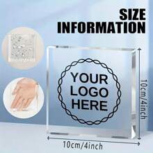 1 pieza de placa de acrílico personalizada - Personaliza con el logotipo o foto de tu empresa, decoración elegante para el escritorio de la oficina, regalo, favor de fiesta, obsequio de aniversario corporativo, decoración de escritorio