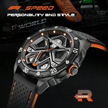 Deesio Automatic Mechanical Movement Watch, Male Innovative Design, Waterproof Function, Essential For Back To School Season,Fathers Day Gifts - Blue - View 3