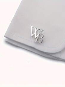 Manschettenknöpfe im europäischen Stil, Edelstahl elegante Buchstaben Manschettenknöpfe, Herrenanzug & Hemd Accessoires, Geschenk für Vater, Ehemann, Freund, Sohn, Großbuchstaben Englisch, eleganter Stil, detailliertes Buchstabendesign, Edelstahl Material, graviert, bunt, süß, niedlich, witzig, Kawaii, Y2K, stilvoll, unisex, lässig, individuell, personalisiert, einzigartig, ideales Geschenk für ihn, ideales Geschenk für sie, sie, Freund, Freundin, Familie, Freunde, Kinder, zu Jahrestagen, zum Valentinstag, zum Muttertag, zum Geburtstag, zum Kindertag, zum Vatertag, zur Examenfeier, zur Hochzeit, zum Einweihungsgeschenk, Schulmaterial, Schulanfang, fürs Büro, für die Schule, für den Klassenraum, als Lehrergeschenk, für die Universität, für Kollegen, für Studentenwohnheime, für Lehrer, für Jungen und Mädchen, für Teenager, Sekundarschüler, Oberschüler, Studenten, Erstsemester, Studenten im zweiten Jahr, Unterstufenschüler, Oberstufenschüler, Universitätsstudenten
